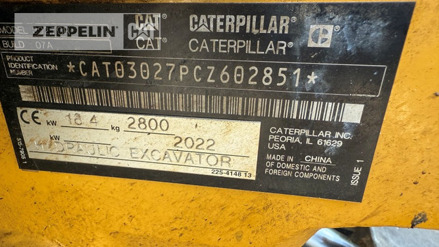 Cat 302.7CR-07 - Мини багер: снимка 5 Cat 302.7CR-07 - Мини багер: снимка 5