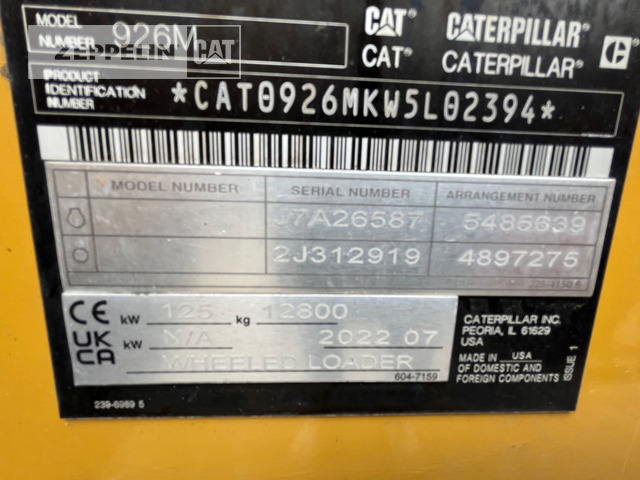 Колесен товарач Cat 926M: снимка 10