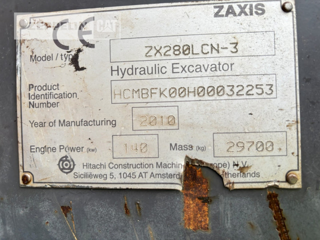 Hitachi ZX280LCN-3 - Верижен багер: снимка 4 Hitachi ZX280LCN-3 - Верижен багер: снимка 4