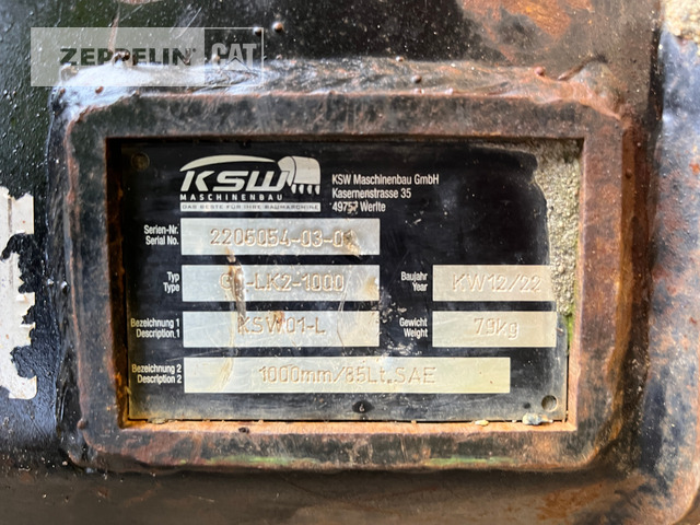 Komponenten GL1000 MS01 - Кофа за багер за Строителна техника: снимка 3 Komponenten GL1000 MS01 - Кофа за багер за Строителна техника: снимка 3