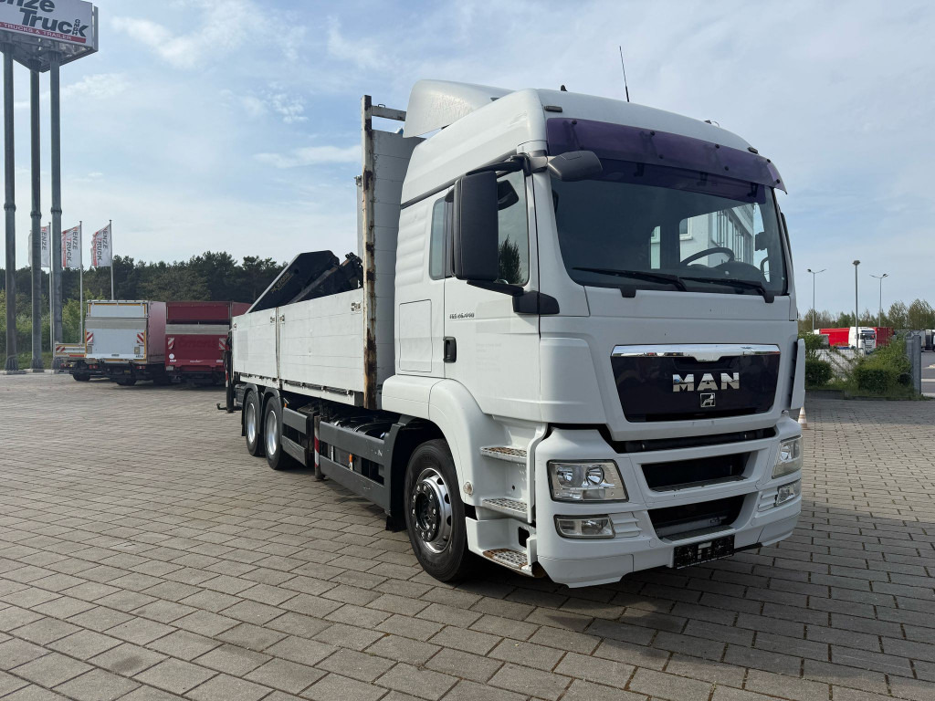 Бордови камион, Камион с кран MAN TG-S 26.440 6x4 Pritsche Heckkran PK 27002+Funk: снимка 10