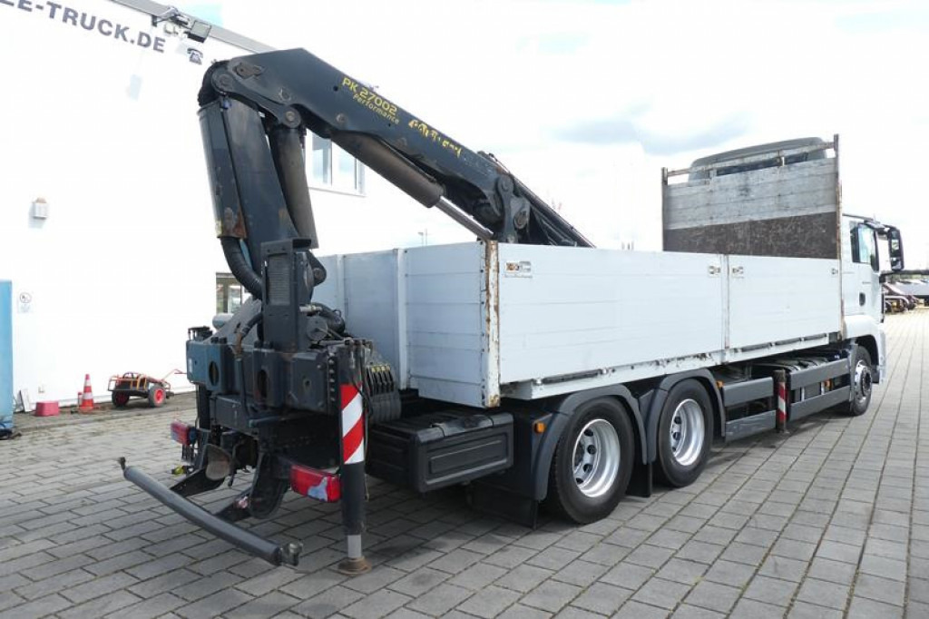 Бордови камион, Камион с кран MAN TG-S 26.440 6x4 Pritsche Heckkran PK 27002+Funk: снимка 11