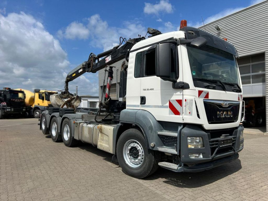 MAN TG-S 35.480 8x4 BL Abrollkipper mit Kran Penz-15 - Мултилифт с кука камион, Камион с кран: снимка 2 MAN TG-S 35.480 8x4 BL Abrollkipper mit Kran Penz-15 - Мултилифт с кука камион, Камион с кран: снимка 2