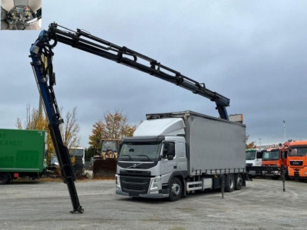 Volvo FM 420 6x2 Pritsche Heckkran 27m/t,Funk,Jib ,E6 - Камион с кран, Камион с брезент: снимка 1 Volvo FM 420 6x2 Pritsche Heckkran 27m/t,Funk,Jib ,E6 - Камион с кран, Камион с брезент: снимка 1
