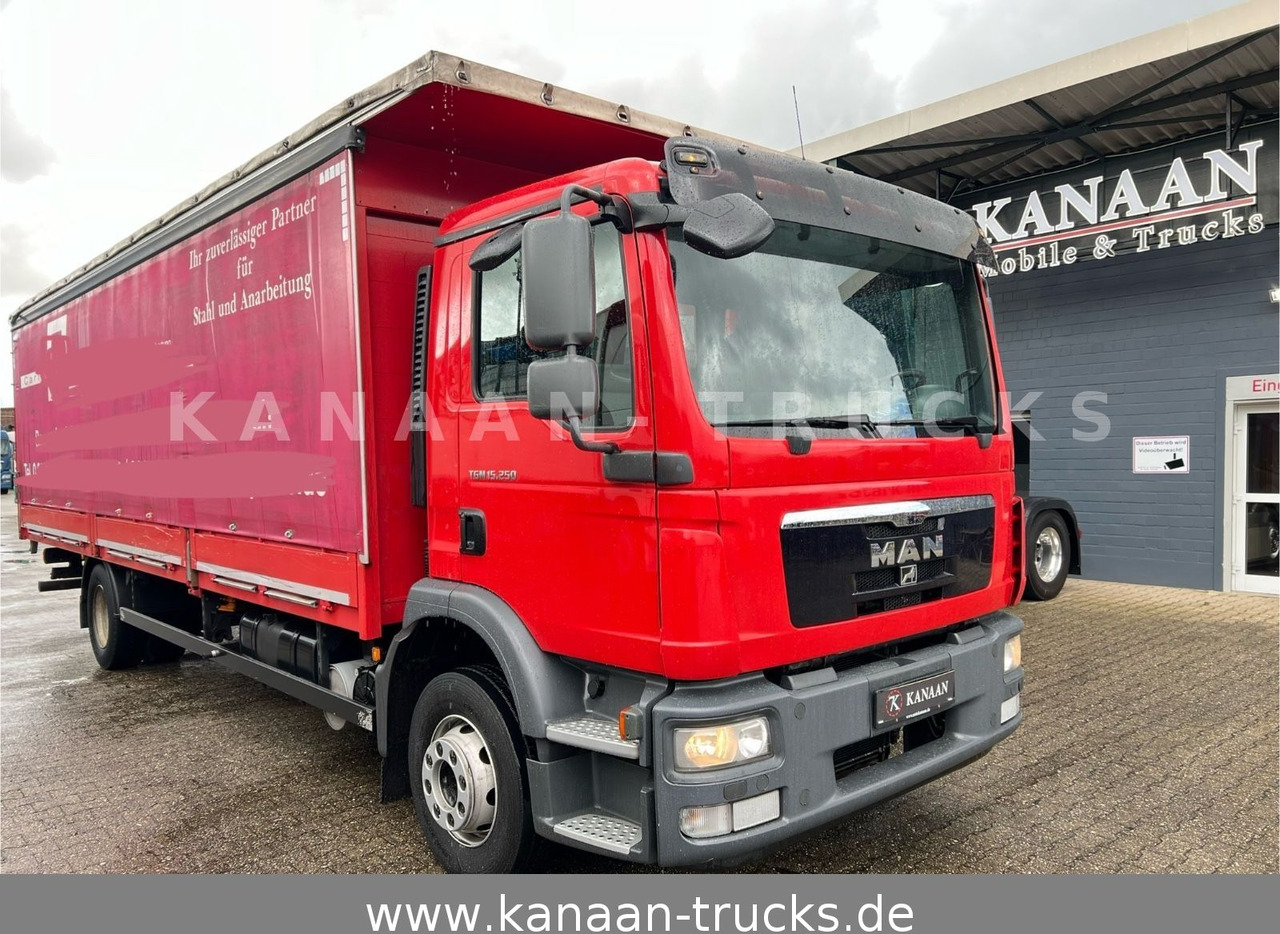 MAN TGM 15.250 Spezial Aufbau Langmaterial 7,5m - Камион с брезент: снимка 1 MAN TGM 15.250 Spezial Aufbau Langmaterial 7,5m - Камион с брезент: снимка 1