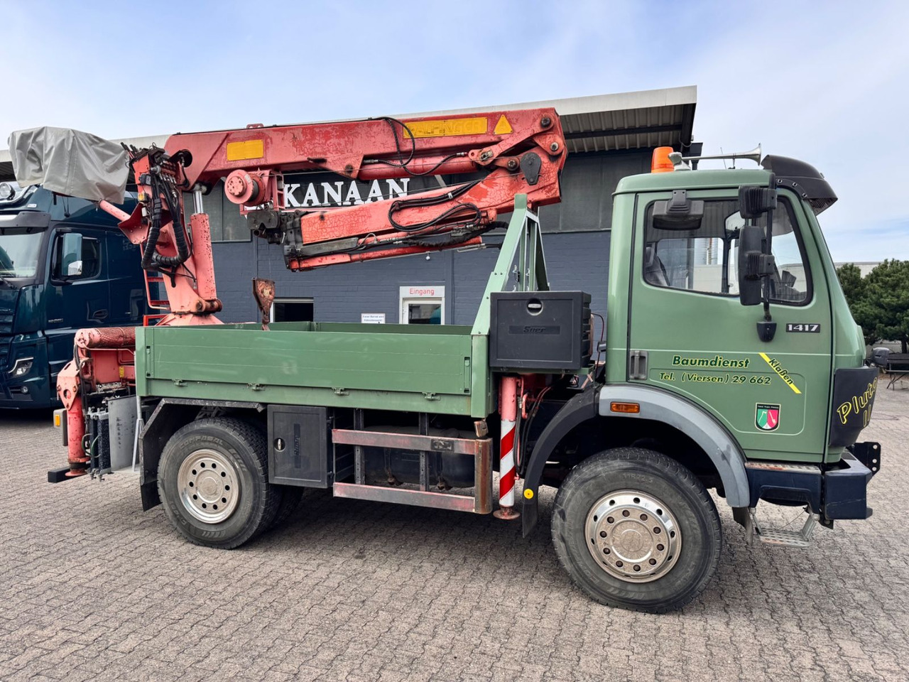 Mercedes-Benz 1417 AK Allrad Palfinger Montagekran 17,7m 64TKM - Камион с кран: снимка 1 Mercedes-Benz 1417 AK Allrad Palfinger Montagekran 17,7m 64TKM - Камион с кран: снимка 1