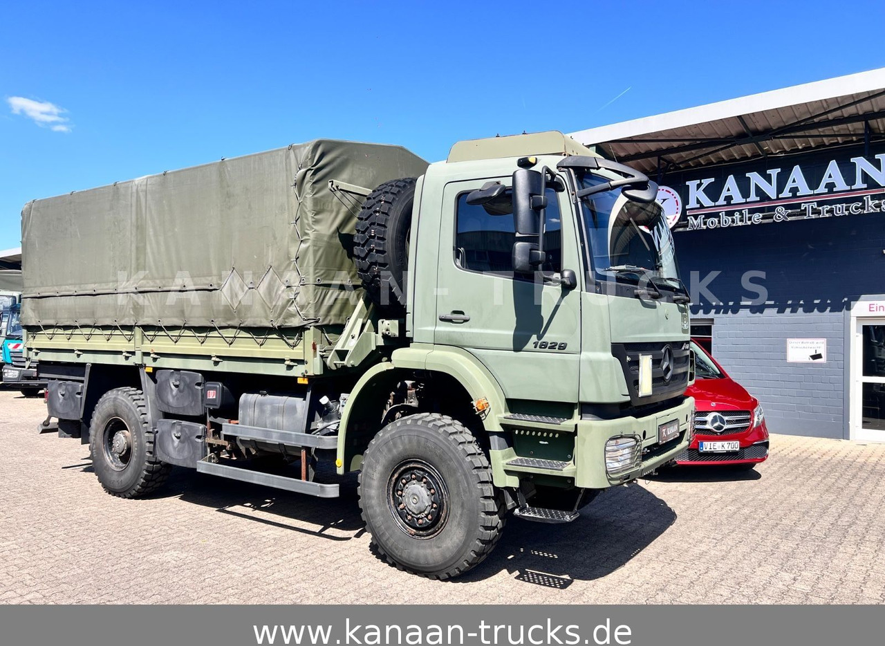 Mercedes-Benz 1829 A Axor 4x4 EX- 31 TKM Camper Expedi - Камион с брезент: снимка 1 Mercedes-Benz 1829 A Axor 4x4 EX- 31 TKM Camper Expedi - Камион с брезент: снимка 1