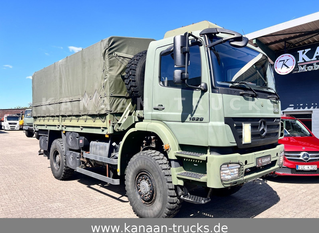 Mercedes-Benz 1829 A Axor 4x4 EX- Camper Expedi - Камион с брезент: снимка 1 Mercedes-Benz 1829 A Axor 4x4 EX- Camper Expedi - Камион с брезент: снимка 1